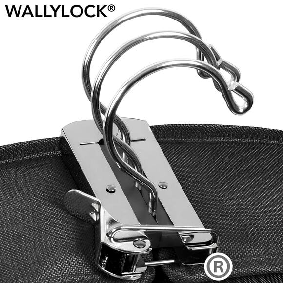 WallyBags Deluxe Travel Garment Bag Carry On 3 Pockets WallyLock Hanger Clamp ID - Picture 5 of 16